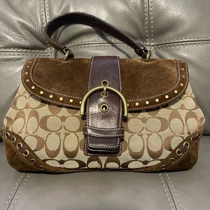 Coach Limited Edition Studded Baguette Brown